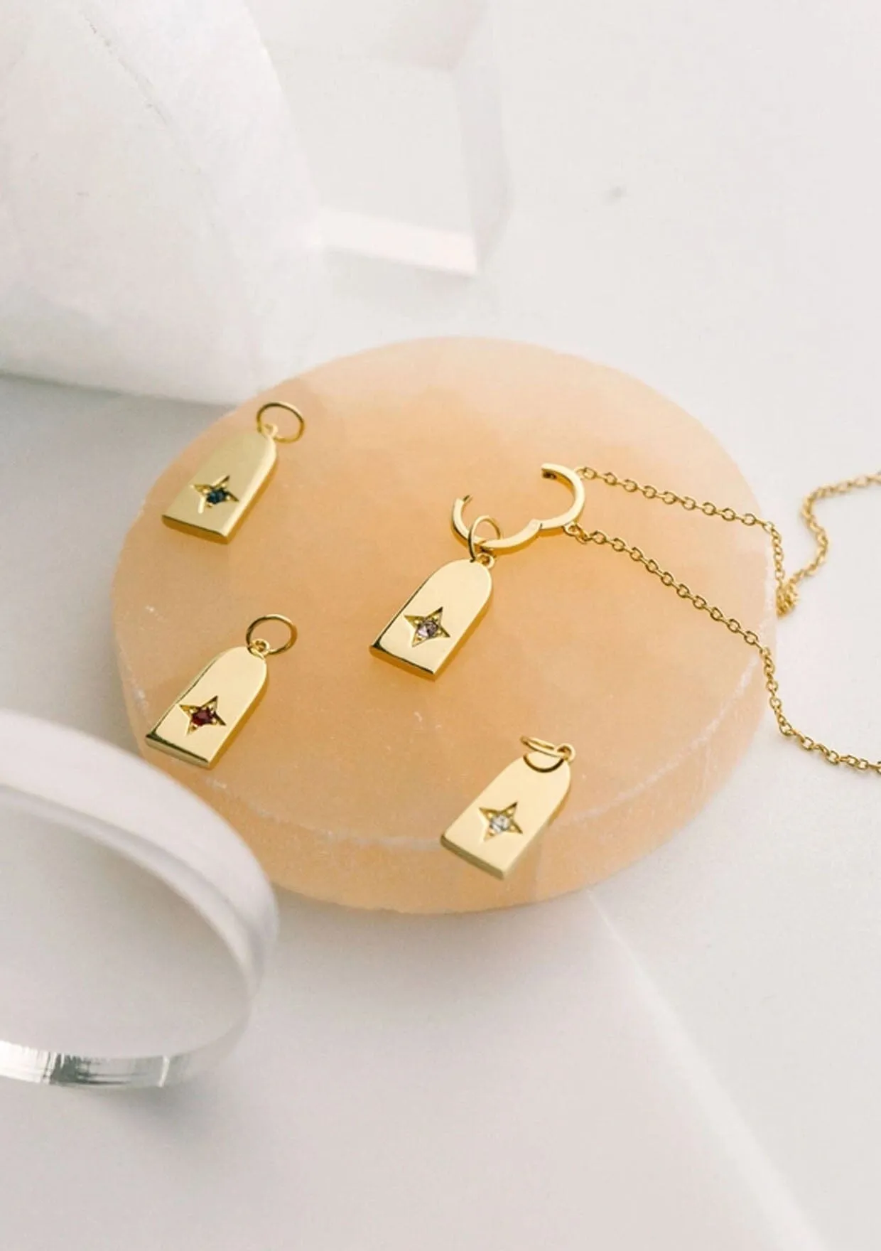 The Land of Salt - Birthstone Charm Necklace