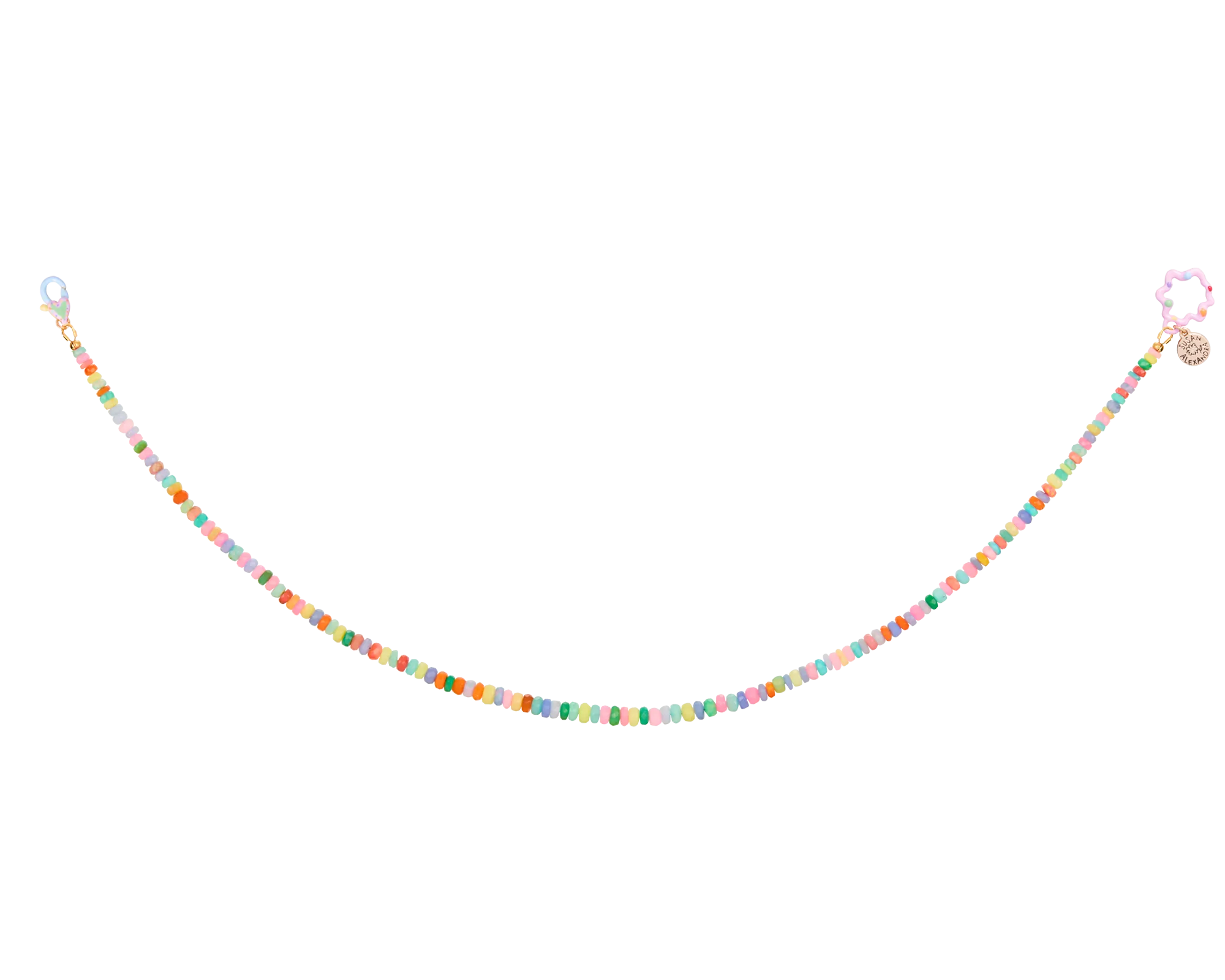 Tiny Joys & Spells   Numbers Necklace on Chantilly Opal Chain