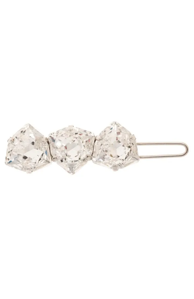 Triple Crystal Tige Boule Barrette