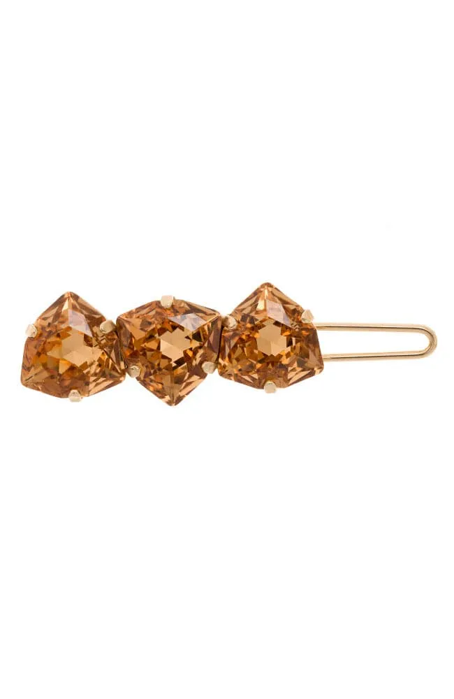 Triple Crystal Tige Boule Barrette