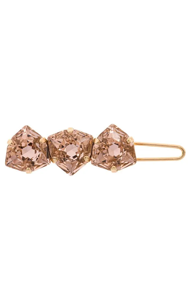 Triple Crystal Tige Boule Barrette