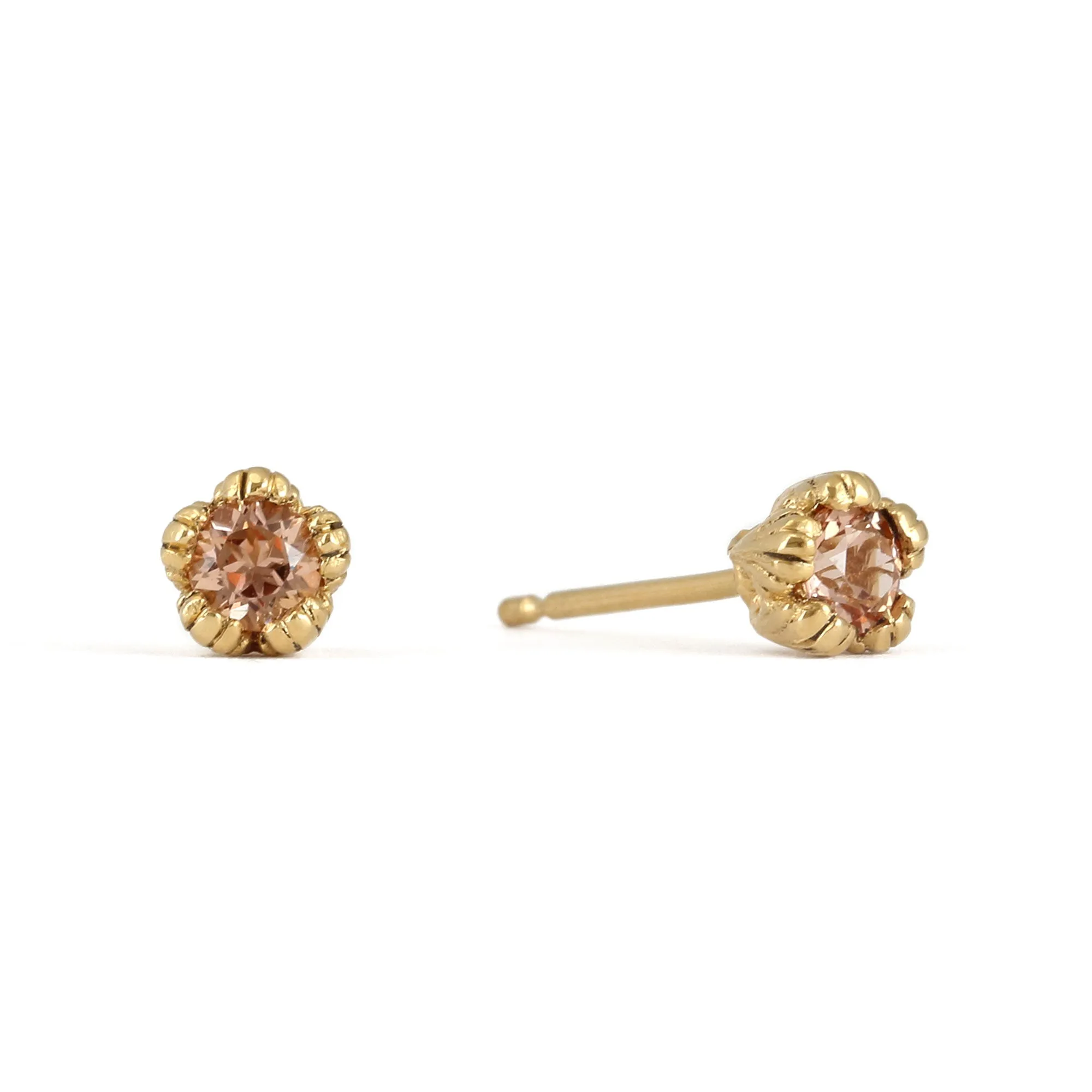 Villa 9ct Yellow Gold and Imperial Topaz Stud Earrings