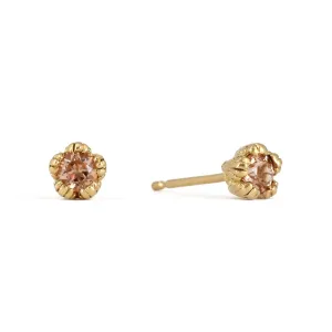 Villa 9ct Yellow Gold and Imperial Topaz Stud Earrings