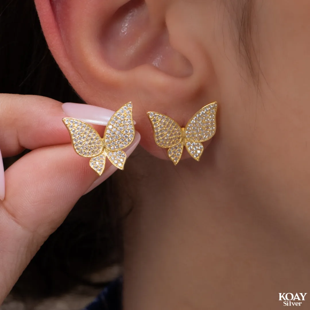 Zircon Butterfly (03) GP Earring