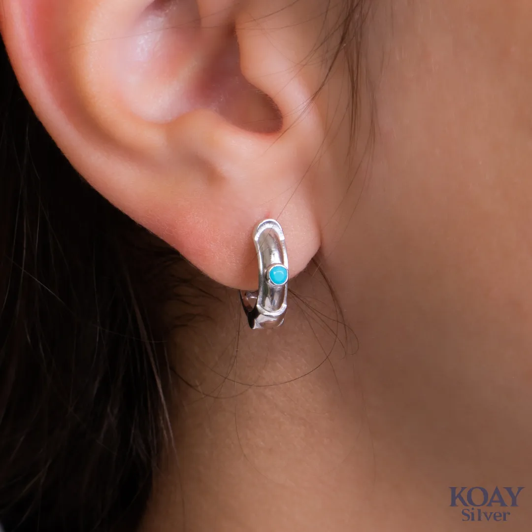 Zircon Hoop (017-Turquoise Earring